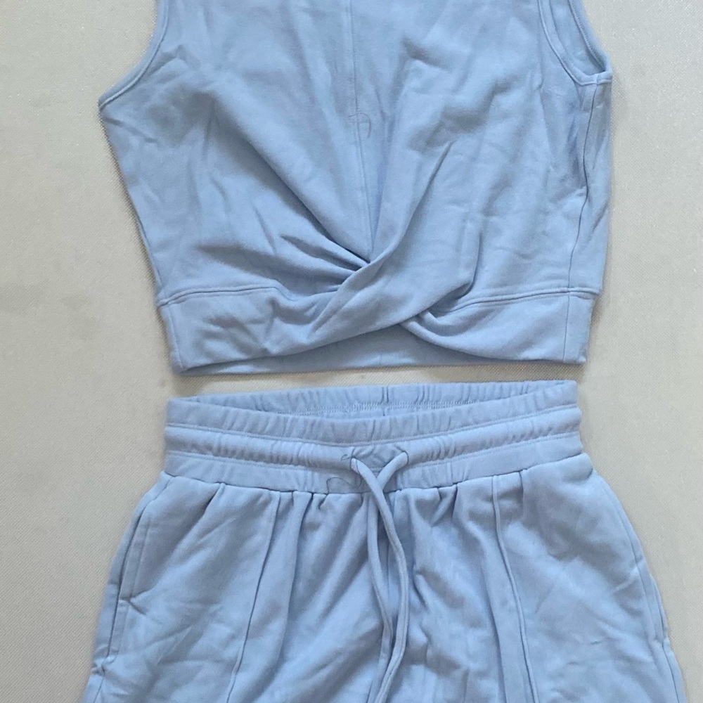 Light Blue Women's Shorts with Tops